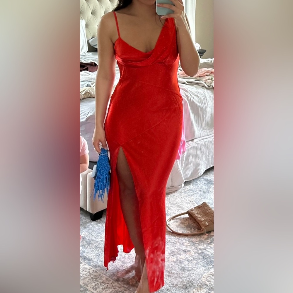 Silk red dress